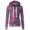 Purple, variant on KBKYBUYZ Women Stylish Casual Tie-Dyed Print Zipper Long Sleeve Pocket Loose Coat