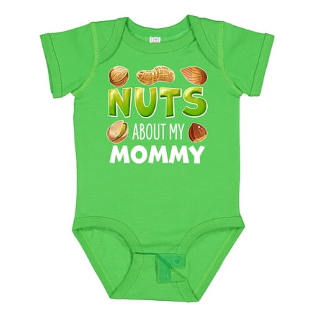 

Inktastic Nuts About My Mommy Peanut Almond Pistachio Gift Baby Boy or Baby Girl Bodysuit