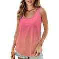 thumbnail image 2 of ZHENHONG Workout Tank Tops Woman Women'S 2025 Popular Round Neck Short Sleeved 2D Printed Casual Loose And Versatile Vest Suspender,Pink Women Blending Shirts XXL, 2 of 7