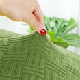 thumbnail image 6 of Unique Bargains 100% Cotton Cable Knit Sofa Throw Blanket Yellow-Green 47" x 70", 6 of 8