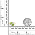 thumbnail image 3 of Gem Stone King 18K Yellow Gold Plated Silver Green Peridot and White Moissanite Ring for Women (1.92 Cttw, Heart Shape 5MM, Gemstone August Birthstone, Size 6), 3 of 3