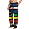 thumbnail image 6 of Daiia Thin Green Line With USA Flag Pattern Men's Sleep Pant with Pockets and Drawstring,Pajama Pants-X-Large, 6 of 6