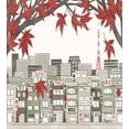 thumbnail image 3 of Tokyo Duvet Cover Set, Japanese Capital City in Autumn Fall Season with Maple Trees Travel, Decorative 3 Piece Bedding Set with 2 Pillow Shams, Queen Size, Coconut Red, by Ambesonne, 3 of 3