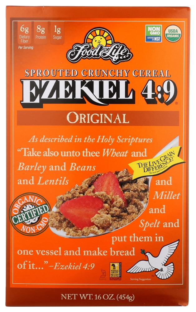 Food For Life Baking Co. Cereal Organic Ezekiel 4 Sprouted Whole Grain Original, 16 oz