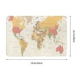 thumbnail image 3 of Bingfone Vintage World Map1 Door Mat 16"X24" Front Entrance Non-Slip Low Profile Washable For Entryway, 3 of 9
