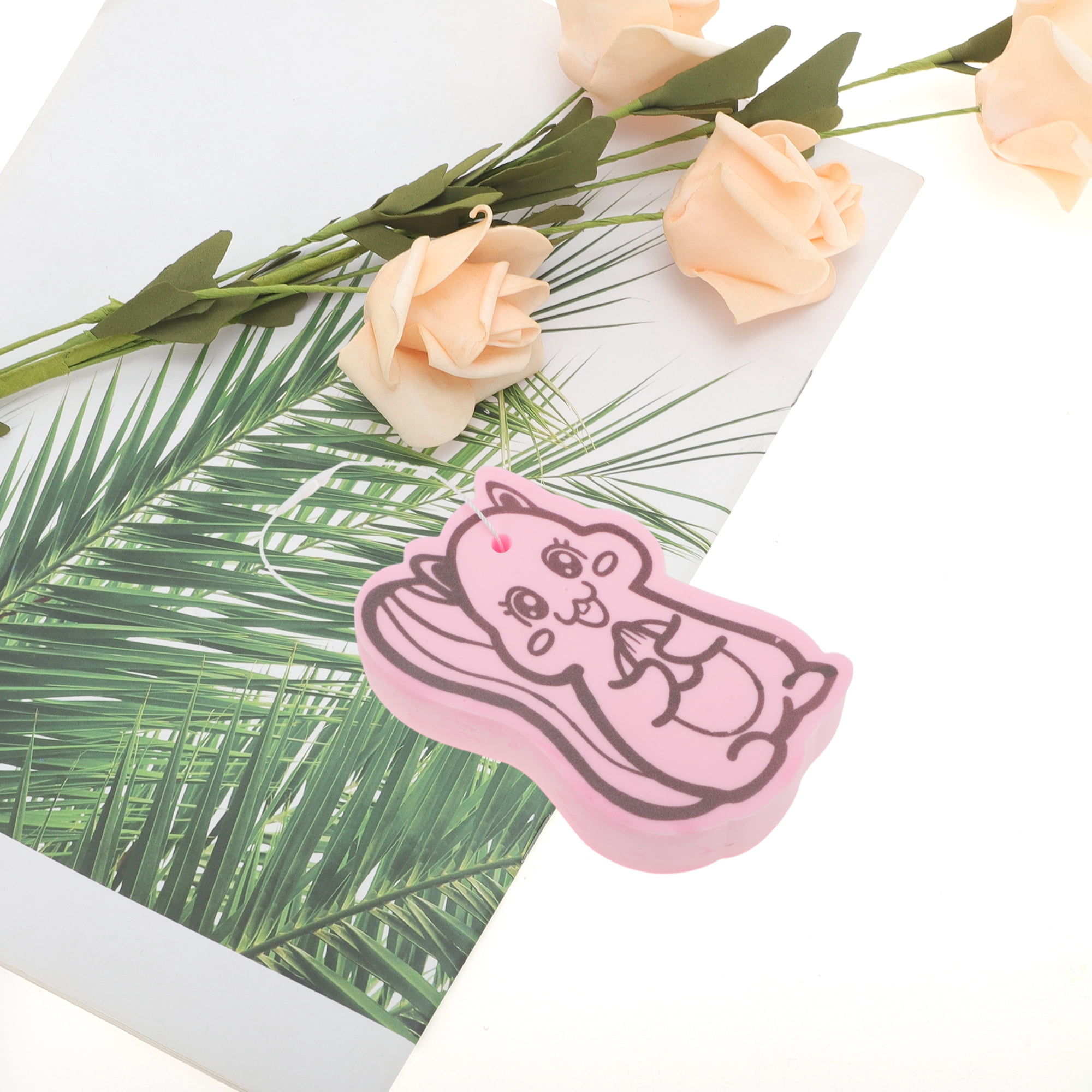 Unique Bargains Cartoon Bath Brush Sponge 4.53"x2.76"x1.1" 1 Pc Pink