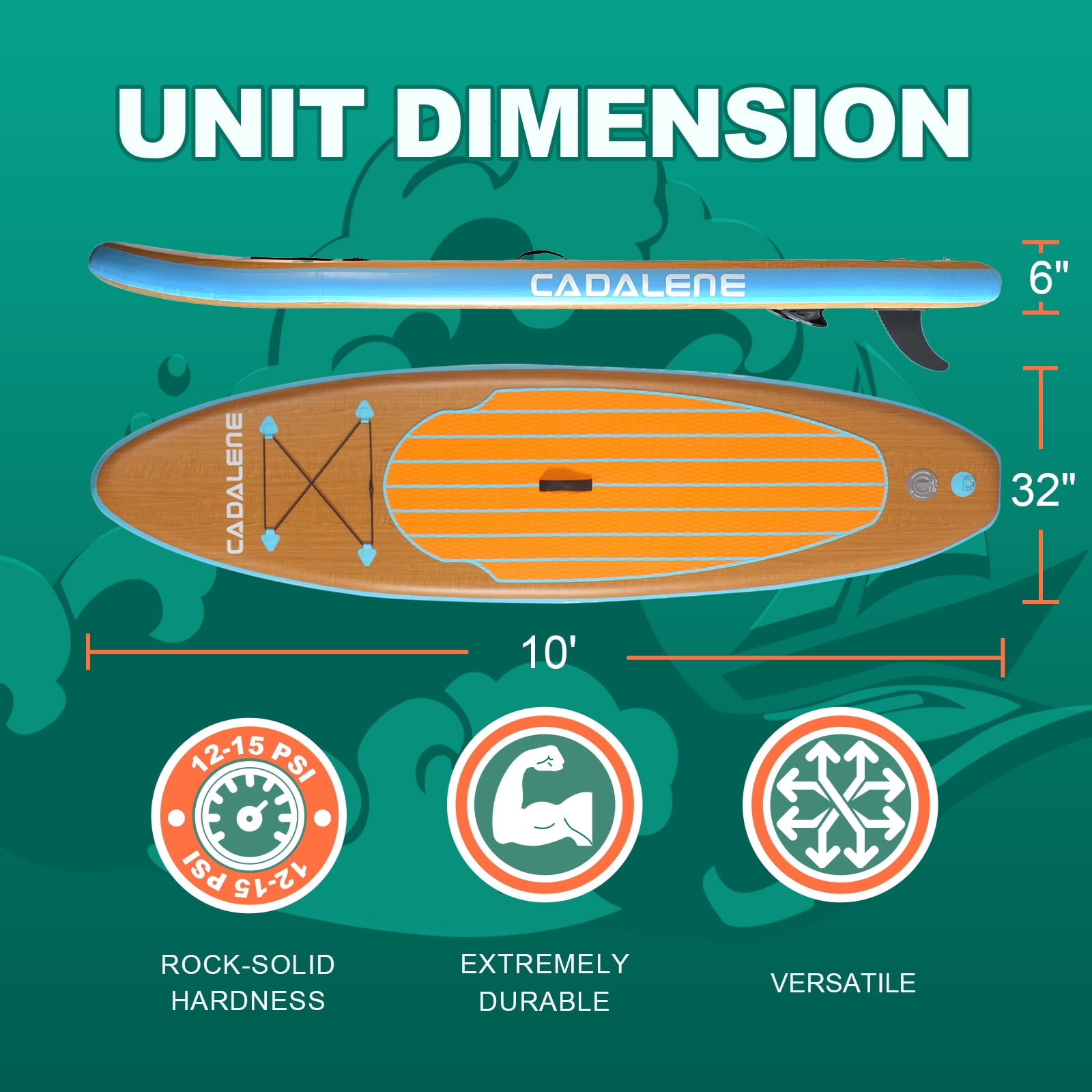 HHSJZWCY 10' Ultra-Light Inflatable Stand up Paddle Board for Adult, Extra Wide SUP with Premium Accessories