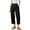 Black, variant on Audhol Wide Leg Linen Pants for Women, Ladies' Spring and Summer Fashionable Casual Solid Color Loose Cotton Linen Elastic High Waisted Pleated Wide Leg Pants Cotton Trousers for Women Black L