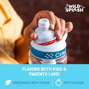 Cirkul Kids Water Bottle Starter Kit, 16oz BPA-Free Bottle with Flavor Cartridge, Blue Lid (Parrot Punch)