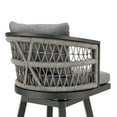 thumbnail image 5 of Zella Outdoor Swivel Bar or Counter Stool in Aluminum with Rope and Cushions, 5 of 8