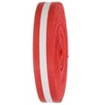 thumbnail image 1 of Red and White Striped Heavy Canvas Webbing Roll 1.25" Width Durable Strap for Belts, Bags, Crafts, 1 of 1