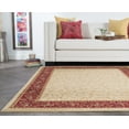 thumbnail image 3 of Transitional 8x10 Area Rug (7'6'' x 9'10'') Oriental Beige, Red Living Room Easy to Clean, 3 of 9