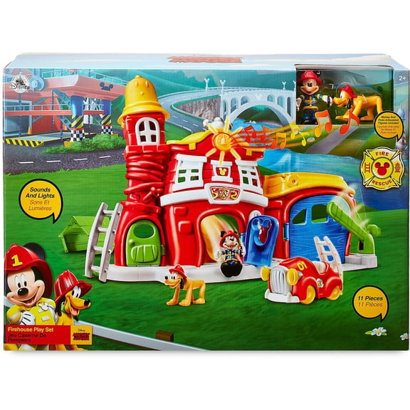 Disney Mickey Mouse Firehouse Playset, 11 pieces
