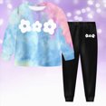 thumbnail image 2 of yboeqw Girls Fall Outfit Sets Casual Long Sleeve Graphic Print Kids' Clothing Sets Girls' 2 Piece Sets,Size 6-7 Years, 2 of 8