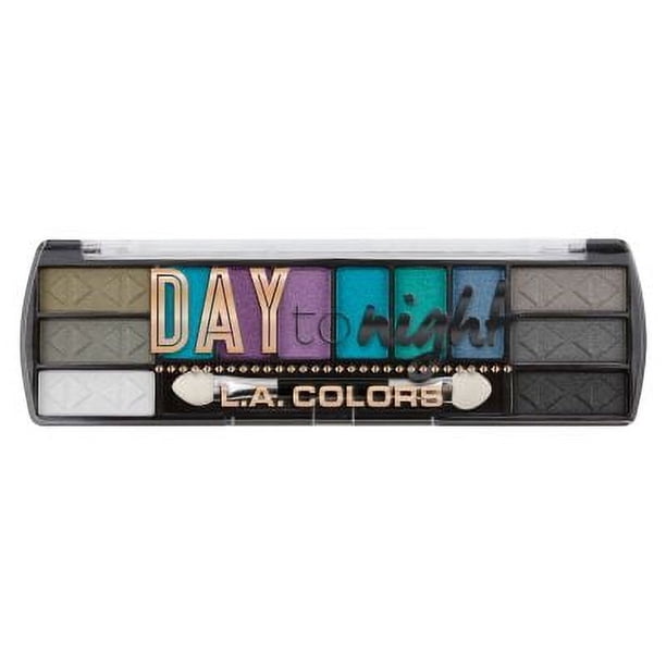 LA Colors Day To Night Paleta de sombras de ojos de 12 colores, After Dark, 0.28 oz.