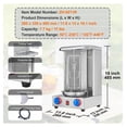 thumbnail image 4 of Shawarma Machine, 13lbs Vertical Broiler - Gas Doner Kebab Grill - 2 Burner Chicken Gyro Rotisserie Oven for Home Restaurant Kitchen, 4 of 9