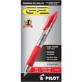 thumbnail image 5 of Pilot® G-2® Retractable Gel Pens, Extra Fine Point, 0.5 mm, Clear Barrels, Red Ink, Pack Of 12, 5 of 6