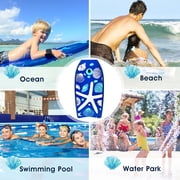 Demifill Boards for Beach, 41 Inch Lightweight Super Portable Surfing Bodyboard-L, Superior Buoyancy EPS Core & HDPE Slick Bottom, Surfboard for Kids Teens Adults Surfing, Blue