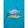thumbnail image 6 of Blessed Girl Womens T-Shirt - Be Still & Know - Turquoise Heather - XX-Large, 6 of 6
