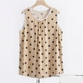 thumbnail image 2 of HAPIMO Women's Summer Tank Tops V-Neck Blouse Pleat Flowy Tunic Camisole Tie Dye/Floral/Leopard Print Tops Plus Size Strap Camis Camisoles Sleeveless Shirts for Girls Yellow XXXL, 2 of 3