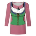 thumbnail image 4 of NJGRAE Women's T-Shirt Oktoberfest Themed Casual T Shirt for Women Men Party Top with Short Sleeve Comfortable Round Neck Tee for Festival Travel Spring Fall OutFit Women’S Relaxed Fit Tees L, 4 of 4