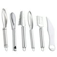 thumbnail image 1 of Miangastore Scale Scraping Device Silver 6Pcs 9.7x1.6x1In, 1 of 8