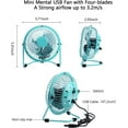 thumbnail image 5 of Mini Quiet Fan,Casewin 4 inch Small USB Desk Fan with Metal Construction & Strong Airflow & 360Â°Adjustable Tilt Angle, Personal Cooling Fan for Desktop Office, 5 of 8