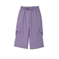 thumbnail image 5 of Boys Wide Leg Cargo Capris Loose Casual Pull-On Pants Flap Pocket Kids Straight Sweatpants with Drawstring 11T, 5 of 7