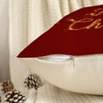 thumbnail image 3 of Dashan Red Christmas Throw Pillow Covers 18x18 Set of 2,Merry Xmas Linen Pillow Cases for Bedroom Sofa Couch, 3 of 6