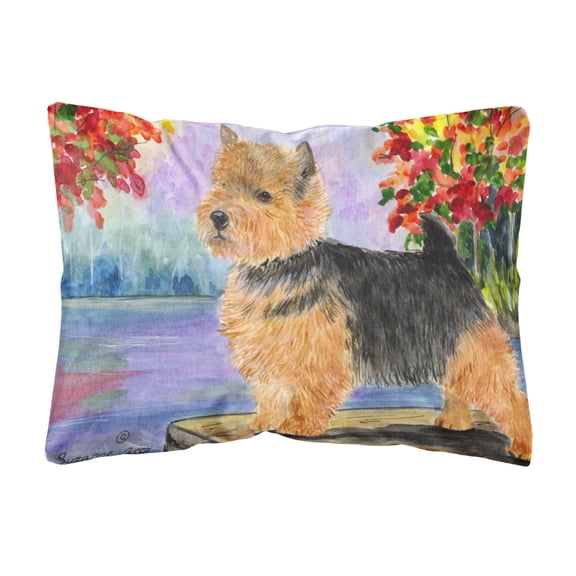 Caroline's Treasures SS8054PW1216 Norwich Terrier Decorative   Canvas Fabric Pillow, 12H x16W, multicolor