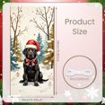 thumbnail image 2 of Pink Bow Merry Christmas Banner Christmas Tree Holiday Backdrop Colorful Dots Black Labrador Xmas Background for Christmas Party Home Decor Pet Lovers Gathering, 2 of 9