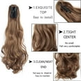 Luoyaxxxxx Ponytail Wig Clip Long Curly Hair Big Wave Women's High