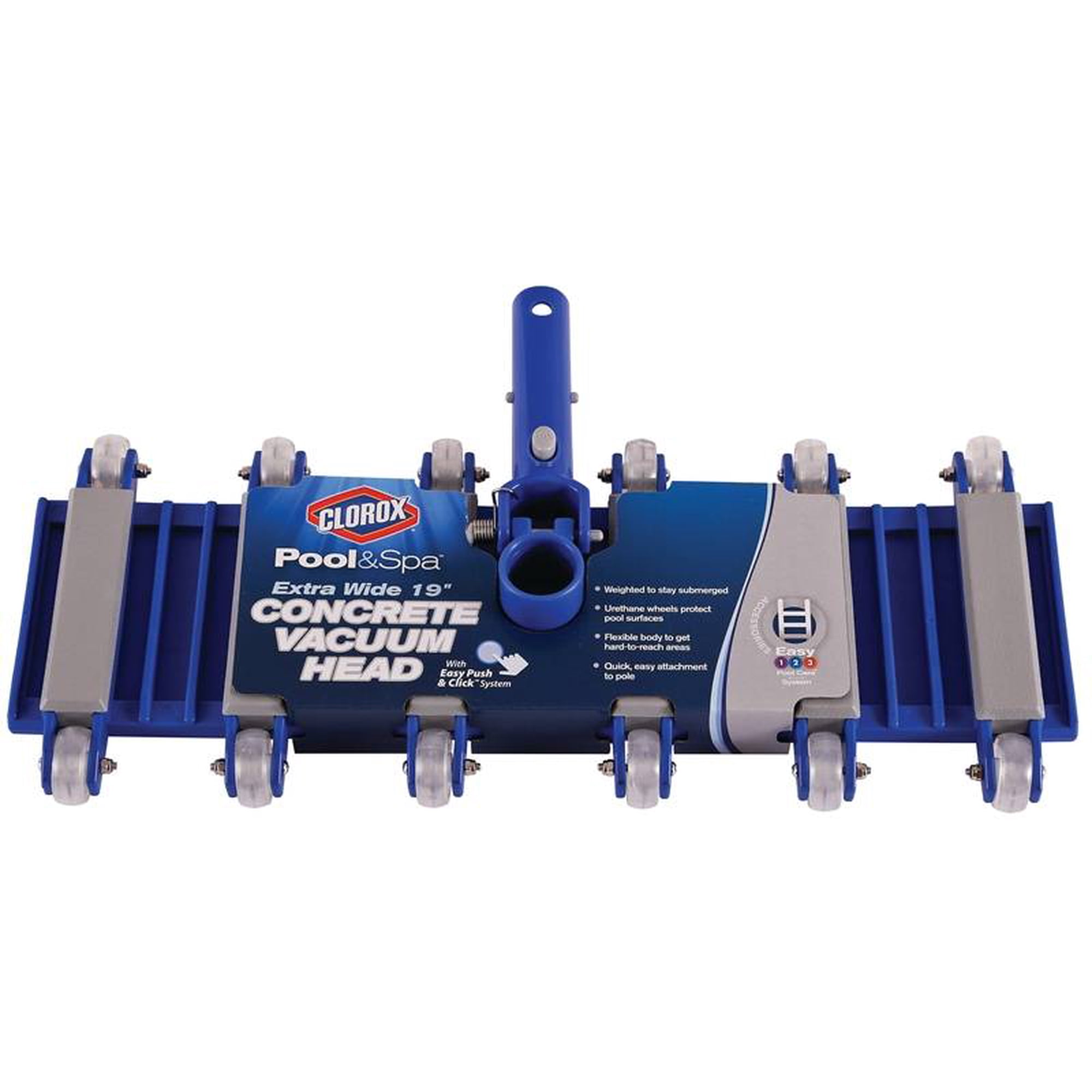 Clorox Pool&Spa Concrete Vacuum Head with Push & Click Quick Attachment For Use in Swimming Pools