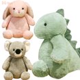 thumbnail image 2 of Conejos de angora realistas, peluches, koalas, cerdos, pingüinos, perros, dinosaurios, muñecos de peluche para bebés, juguetes para tranquilizar a los bebés, 2 of 5