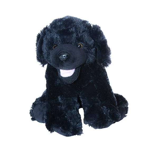 “Shadow” (8-inch) Black Labrador Plush Toy – Ultra-Soft and Cuddly Stuffed Animal with Realistic Details – Ideal for Kids, Gifts, and Collectors (Record Your Own)