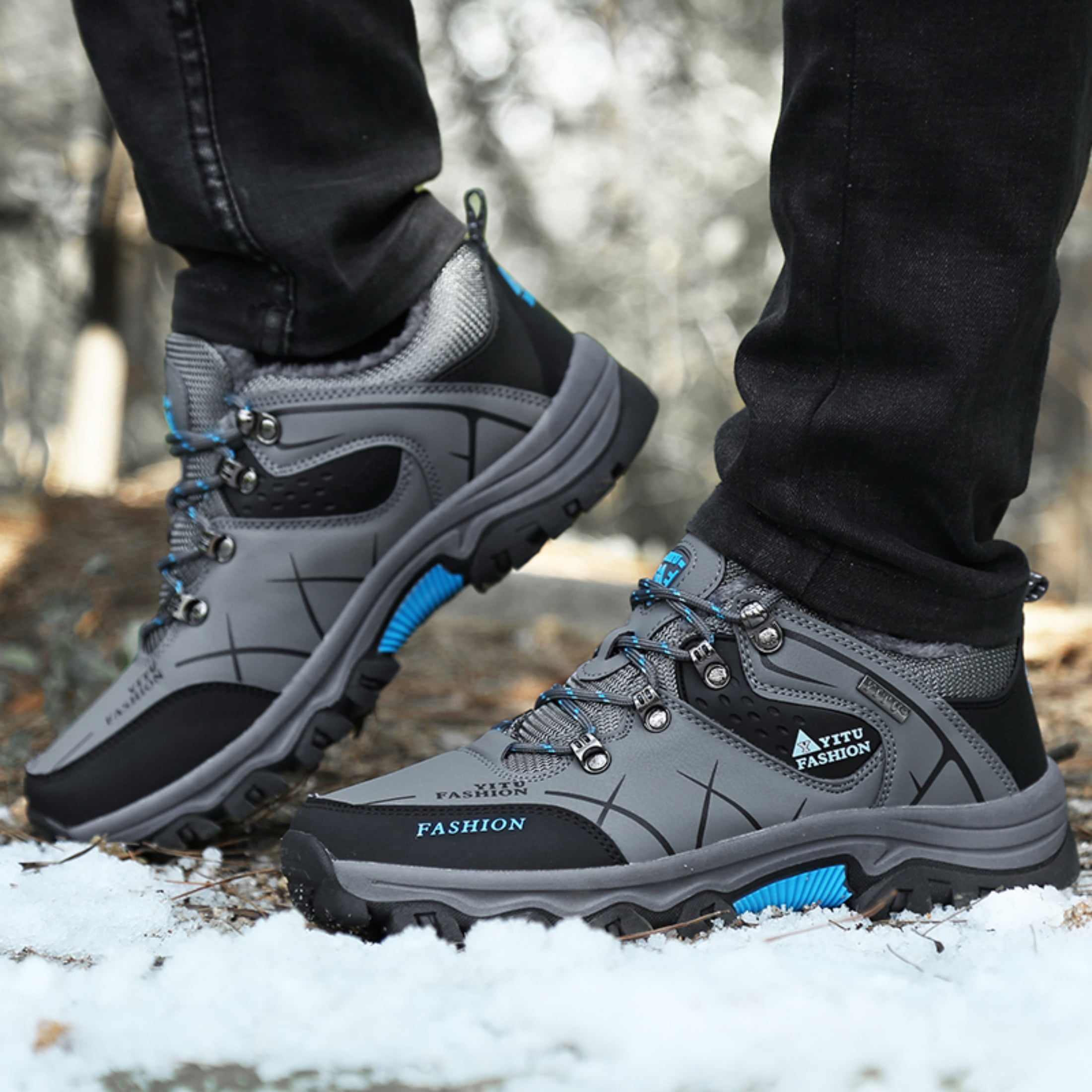 SKIUHS Men's Hiking Shoes – Insulated & Breathable All-Terrain Options, Non-Slip Waterproof Outdoor Trail Shoes