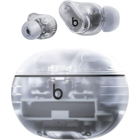 Beats Studio Buds + True Wireless Noise Cancelling Earbuds - Enhanced Apple & Android Compatibility, Built-in Microphone, Sweat Resistant Bluetooth Headphones, Spatial Audio - Transparent