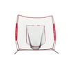 Sport Nets Baseball Softball Hitting and practice net- 7x7ft baseball pitching net, Large Mouth Net with Bow Frame LIFETIME WARRANTY (RED)