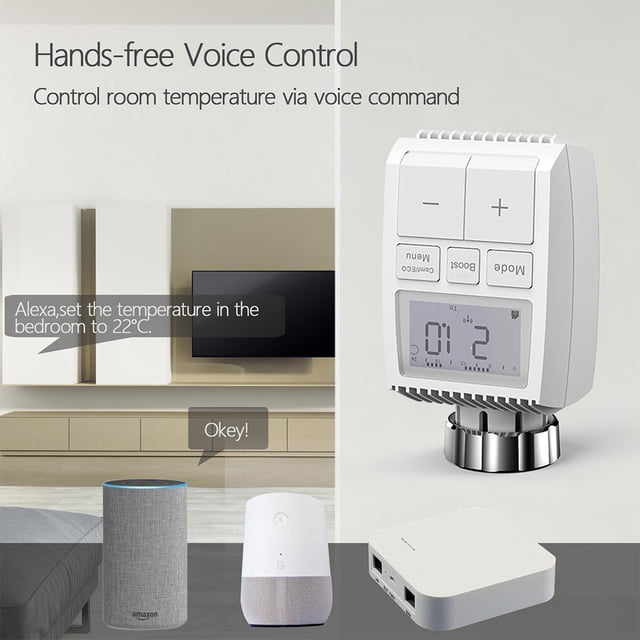 Langgg Smart Radiator Actuator Wifi High Strength Thermostat Valve Voice Control Temperature Controller Heating System Components
