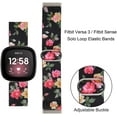 thumbnail image 2 of TOYOUTHS Compatible with Fitbit Sense Band/Versa 3/Versa 4/Fitbit Sense 2 Bands Women Men Elastic Adjustable Nylon Fabric Strap Scrunchies Stretchy Sport Wristband, 2 of 6