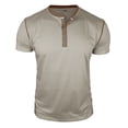 thumbnail image 4 of Dresfit Mens Henley Shirts Short Sleeve Button Down Tennis T Shirts Solid Cotton Basic Business Tops Relaxed Fit Big and Tall Tees Gray XL, 4 of 5