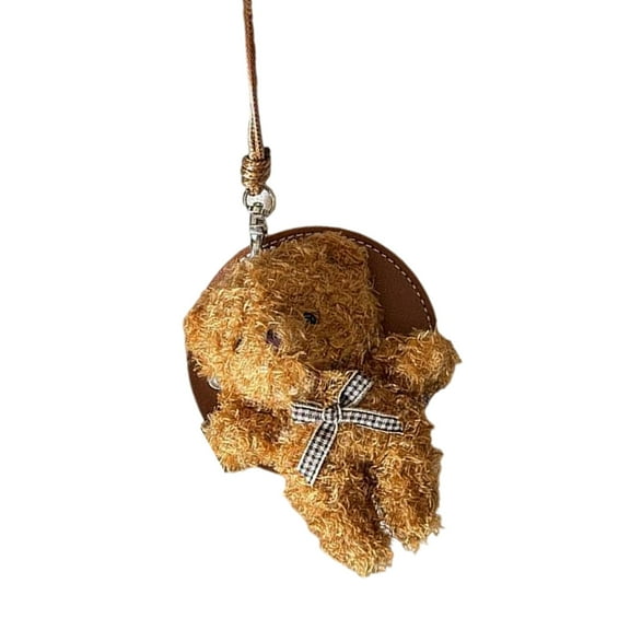 RUISINERY Plush Bear Wallet Long Chain Accessory Stylish Bear Purse Plush Necklace Pendant Hanging Decors For Enhancing Your Look