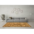 thumbnail image 3 of Ahgly Company Indoor Square Abstract Orange Modern Area Rugs, 5' Square, 3 of 4