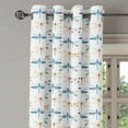 thumbnail image 2 of Ambesonne Dragonfly Grommet Curtain, Regular Lines Insects, 50" x 108", Orange Blue, 2 of 6