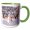 Green/White, variant on 3drose, Snowman in Winter Wonderland, 15oz Mug