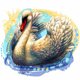 thumbnail image 1 of Kits de pintura de diamante DIY serie Animal cisne taladro redondo completo 30x30cm (A2280) Sywqhk Decoración hogareña, 1 of 9