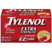 McNeil Tylenol Pain Reliever/Fever Reducer, 50 ea