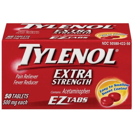 McNeil Tylenol Pain Reliever/Fever Reducer, 50 ea