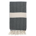 thumbnail image 1 of Swan Comfort Natural Turkish Towel Peshtemal Blanket 100% Natural Cotton - Black, 1 of 7