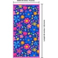 thumbnail image 5 of Microfiber Beach Towel for Kids - Thin and Large (30"x60") - Floral - Absorbent, quick dry, sand free, lightweight, blanket - toddler, girls, boys - For Sports, Pool, Picnic, Camping, Travel, Swim, 5 of 6